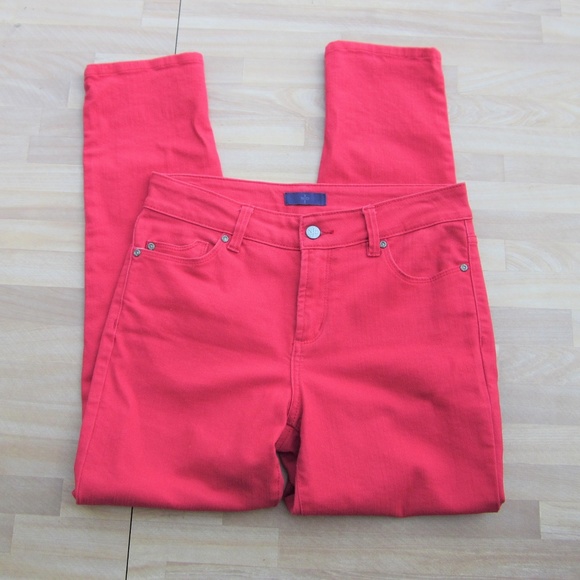 NYDJ Denim - NYDJ Red Denim Skinny Petite Jeans 2